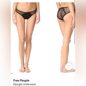 Free people mesh black panties NWT medium